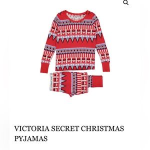 Victoria's Secret Fair Isle Print Thermal Pajamas 2pcs Set Size Large